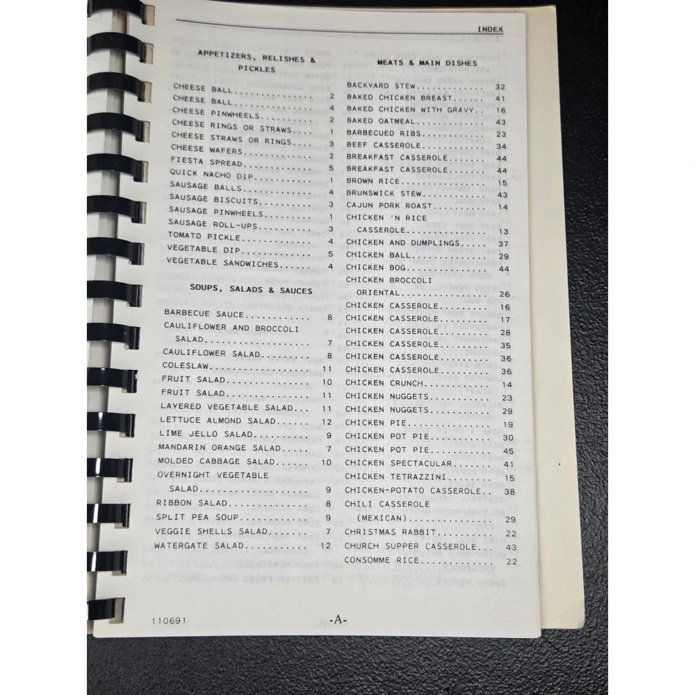 Unity Associate Reformed Presbyterian Church Cookbook Lancaster, SC‎ 1991 Spiral